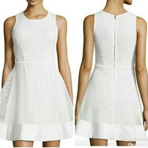 Romeo + juliet couture fit & flare mesh dress white M